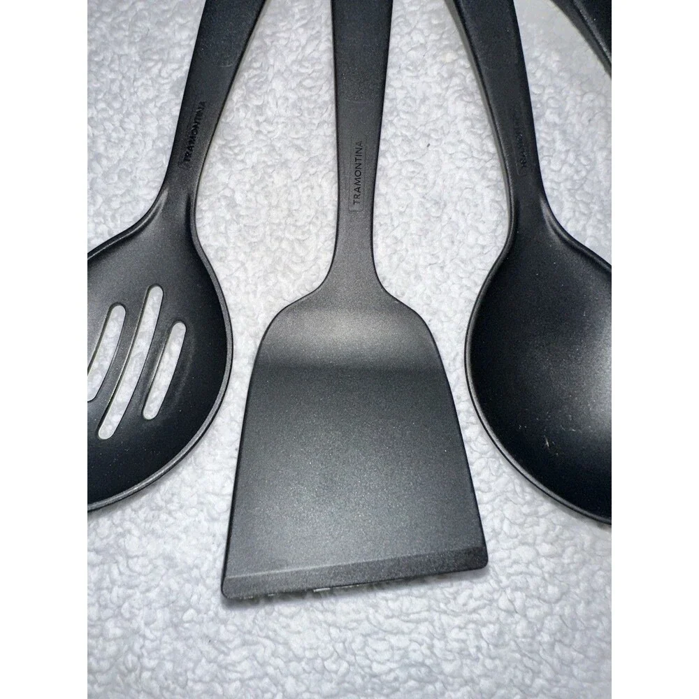 Tramontina 4 Pc Set Utensils Spatula, Slotted Spatula, Spoon, Slotted Spoon